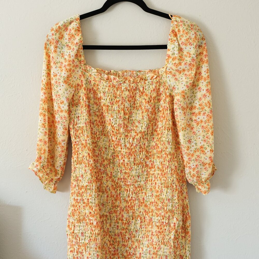 Spring Floral Dress- Size Medium